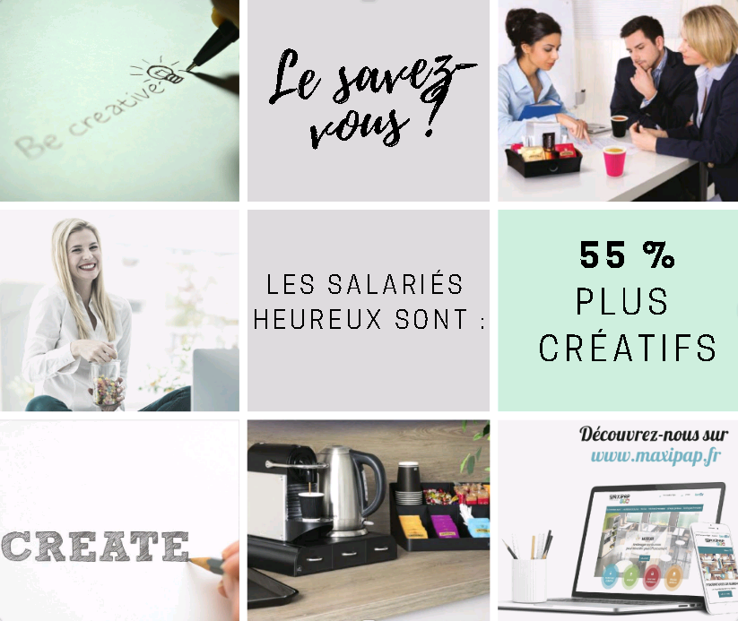 salariés heureux créatifs